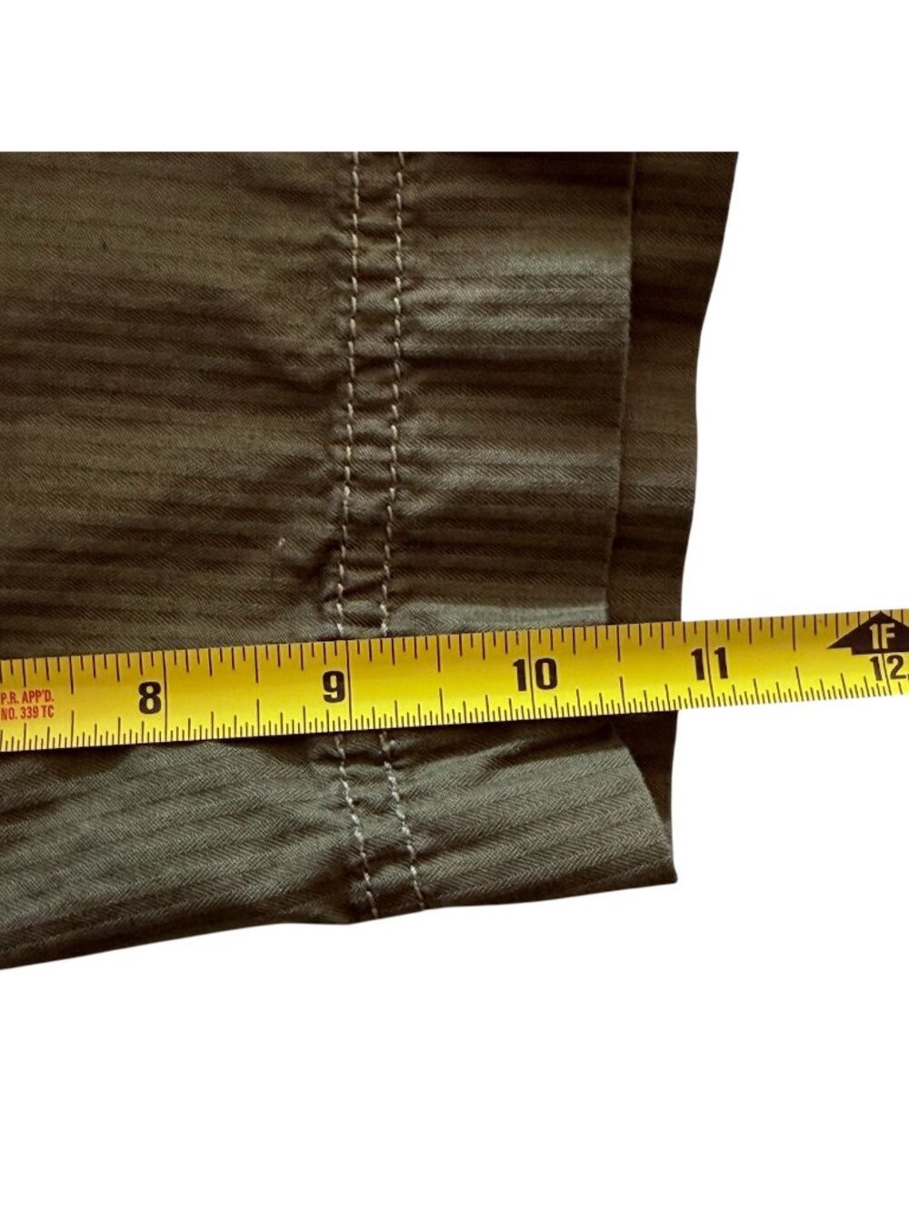 J Jill Shorts Size 18 Green Striped Genuine Fit Below Waist Relaxed Fit Cotton - Picture 14 of 15